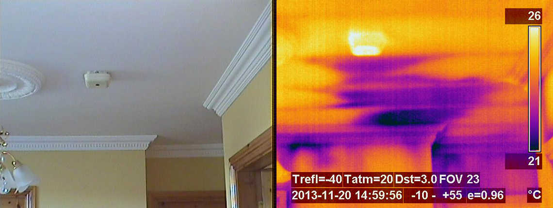 Infrared thermography helps find the LOCATION OF LEAKS
